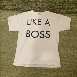 Like a boss mens tshirt large Alstyle